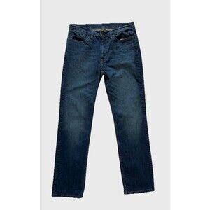 Levi's 514 Mens Denim Blue Jeans Tag 34x32 (Fits 33x30) Straight Leg Medium Wash
